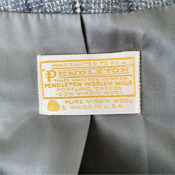 Pendleton Vintage Plaid Wool Blazer Size Medium - Picture 5 of 9